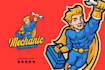 custom superhero comic logo design with dynamic style