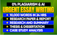 do urgent essay editing, research, summary and case study