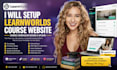 setup learnworlds course website, learnworld course curriculum design, upload