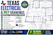 draw texas electrical plans, lightning layouts, mep drawings, load calculations