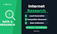 do internet research, lead generation, and data collection for your business