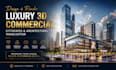 design and render luxury 3d commercial cityscapes, architectural visualization