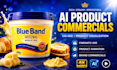create cinematic ai product commercials and  cgi ads