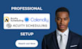 setup booking appointment on acuity scheduling and calendly
