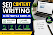 write SEO friendly blog posts and articles