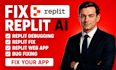 fix replit ai, replit debugging, replit fix, replit web app, bug fixing