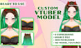 create female anime vtuber model with live2d rigging
