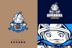 professional comic style logo design with bold graphics