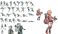 create retro pixel art sprites,  animations and game assets