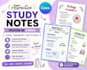 design attractive study notes in canva
