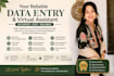 do data entry, lead generation, web research, and virtual assistant tasks
