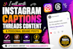 write engaging instagram captions and threads posts