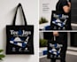 design unique tote bag artwork for merch and boutiques