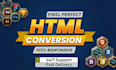 convert figma PSD xd to responsive HTML bootstrap 5 tailwind CSS