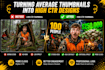 design professional youtube thumbnails in mrbeast style