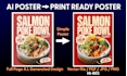 turn ai generated posters to print ready files