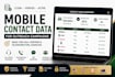 provide active mobile contact data for outreach campaigns