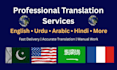 do manual translation in multiple languages accurately
