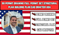 do permit drawing full permit set structural plan building plan cad drafter usa