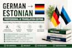 professional ai german to estonian translation editing