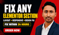 design or fix any elementor section