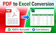 convert PDF to excel sheet accurately in 24 hours