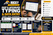 typing expert data entry and document formatting