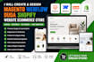 create and design magento webflow duda shopify website ecommerce store
