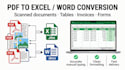 convert PDF or images to excel or word