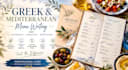 write authentic greek and mediterranean restaurant menus