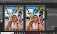 remove grid lines and stamp from photo