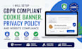 setup gdpr compliant cookie banner, privacy policy and website compliance