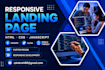 create responsive landing page using HTML CSS