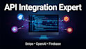 integrate third party API, stripe, open ai firebase and custom API connection