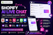 do shopify ai live chat inbox chatty gorgias tidio dondy moose smartbot chaty
