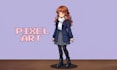 draw pixel art character, sprite, 2d retro art, animation