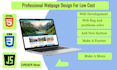 responsive website design html css js, web development, fix web problems