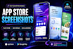 design app store screenshots, play store or app screenshots