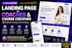 design a high converting landing page for coaches