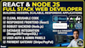 build a responsive full stack web application using react and node js