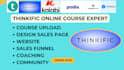 upload, setup online course website on thinkific, community, coaching, thinkific