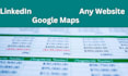 do data extraction and lead generation from google maps and any website