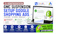fix misrepresentation gmc suspension, setup google shopping ads, fix gmc errors