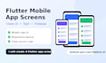 create 3 flutter android app screens