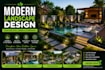 design modern landscape design, frontyard, pool, garden and 3d rendering