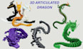 model cute 3d flexi toy articulated model fidget toy 3d dragon bjd model