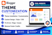 customize any blogger theme, single page and tools website