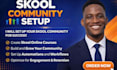 setup skool community, skool online course, and skool community manager