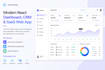 build modern react admin dashboard, CRM and saas web app