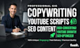 proffesionaly write copywriting content and youtube scripts